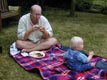 Picnic in the garden, August 2003