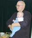 Thomas and his daddy at his christening, February 2003